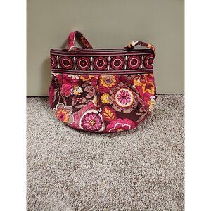 Vera Bradley Pink and Brown Floral Shoulder Bag